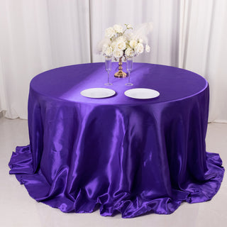 <h3 style="margin-left:0px;"><strong>Durable and Easy to Care For Purple Satin Tablecloth</strong>