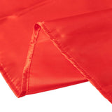 132inch Red Seamless Satin Round Tablecloth