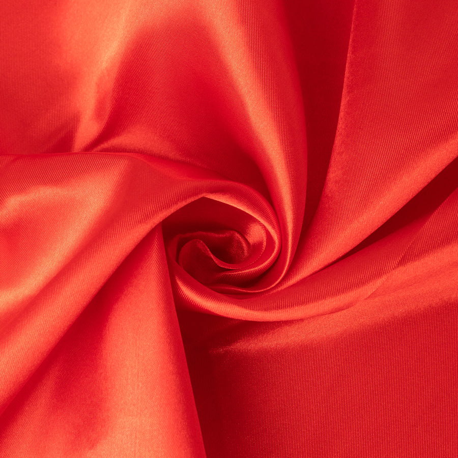 132inch Red Seamless Satin Round Tablecloth#whtbkgd