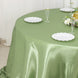 132inch Sage Green Seamless Satin Round Tablecloth