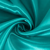 132inch Turquoise Seamless Satin Round Tablecloth for 6 Foot Table With Floor-Length Drop#whtbkgd