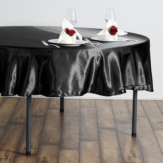 Black Satin Tablecloth for Elegant Events