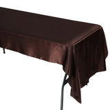 50"x120" Chocolate Satin Tablecloth#whtbkgd