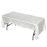 50"x120" Ivory Satin Tablecloth#whtbkgd