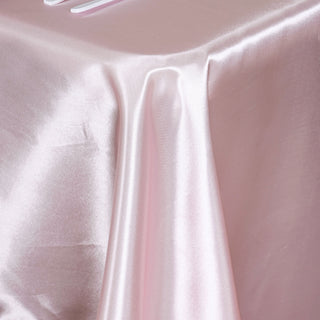 Seamless Blush Rectangular Tablecloth for Party Table Décor