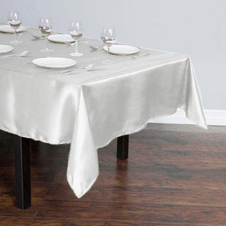 Elegant Ivory Satin Tablecloth for Stunning Event Decor