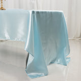 60x126inch Light Blue Smooth Seamless Satin Rectangular Tablecloth