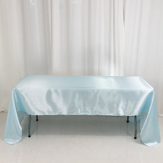 <h3 style="margin-left:0px;"><strong>Sophisticated Light Blue Satin Tablecloth for a Flawless Finish</strong>