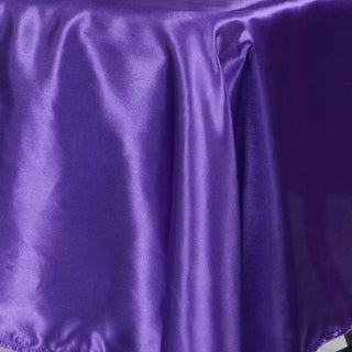 Transform Your Event with the Purple Satin Tablecloth