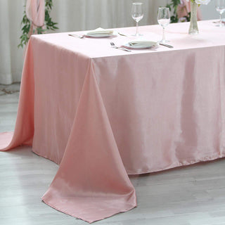 Add Elegance to Your Event with the Dusty Rose Satin Tablecloth