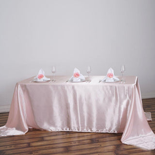 Elevate Your Event with the Blush Satin Tablecloth