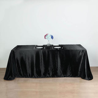 Elevate Your Event Decor with the Black Satin Tablecloth