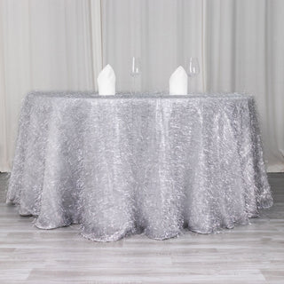 Create Unforgettable Moments with the Metallic Fringe Polyester Tablecloth