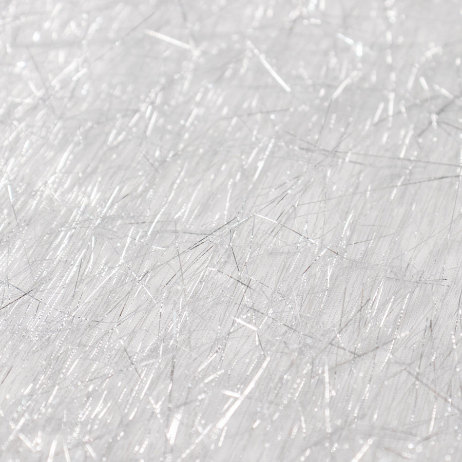 90x156inch Metallic Silver Premium Tinsel Shag Rectangular Tablecloth, Shimmery Metallic#whtbkgd