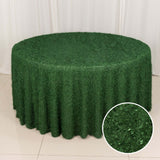 120inch Green Fringe Shag Polyester Round Tablecloth