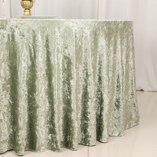 Durable and Stylish Sage Green Velvet Tablecloth