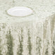 120inch Sage Green Seamless Premium Crushed Velvet Round Tablecloth