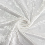 White Seamless Premium Crushed Velvet Round Tablecloth 120 in for 5 Foot Table Floor-Length#whtbkgd