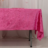 Fuchsia Premium Crushed Velvet Rectangle Tablecloth - 60x102inch