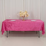 Fuchsia Premium Crushed Velvet Rectangle Tablecloth - 60x102inch