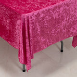 Fuchsia Premium Crushed Velvet Rectangle Tablecloth - 60x102inch