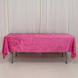 Fuchsia Premium Crushed Velvet Rectangle Tablecloth - 60x102inch