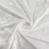 White Seamless Premium Crushed Velvet Rectangle Tablecloth - 60x102inch#whtbkgd