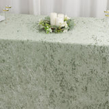 Sage Green Seamless Premium Crushed Velvet Rectangle Tablecloth - 90x156inch
