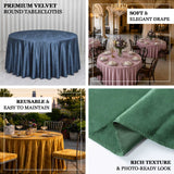 Premium velvet tablecloth with smooth drape and soft textured finish