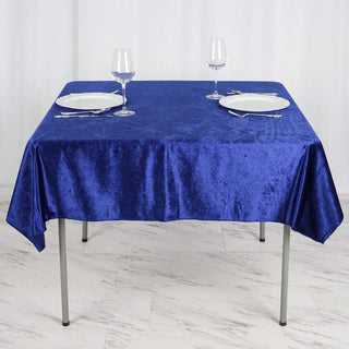 Elevate Your Event with the Royal Blue Velvet Tablecloth