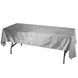60x102inch Silver Seamless Premium Velvet Rectangle Tablecloth, Reusable Linen