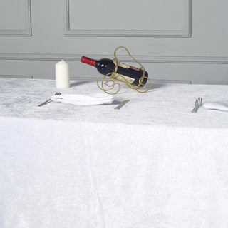 Create a Timeless and Glamorous Ambiance with our Premium Velvet Rectangle Tablecloth