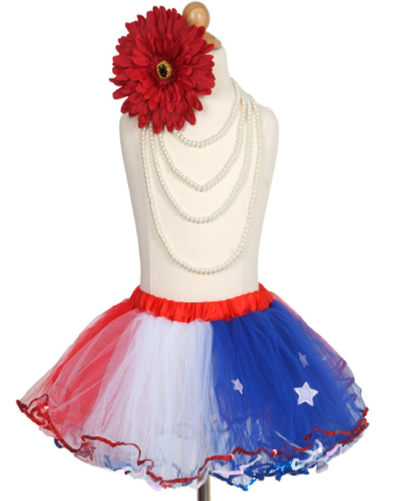 Patriotic tutu dress on mannequin