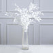 2 Bushes | 42inch Tall White Artificial Silk Beech Leaf Branches, Faux Plant Stem Vase Fillers