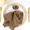 5 Pack | Taupe Polyester Cloth Napkins, Reusable Dinner Napkins