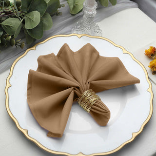 Elevate Your Table Setting with Taupe Cloth Dinner Napkins