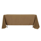 72inch x 120inch Taupe Polyester Rectangle Tablecloth, Reusable Linen Tablecloth