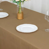 72inch x 120inch Taupe Polyester Rectangle Tablecloth, Reusable Linen Tablecloth