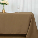 72inch x 120inch Taupe Polyester Rectangle Tablecloth, Reusable Linen Tablecloth