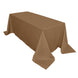 90inch x 132inch Taupe Polyester Rectangular Tablecloth