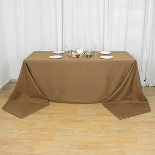 Elevate Your Event with the Taupe Polyester Tablecloth