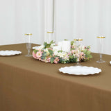 90inch x 156inch Taupe Polyester Rectangular Tablecloth