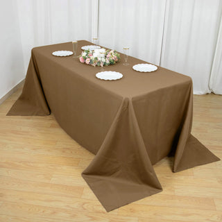 Elevate Your Event Decor with the Taupe Polyester Tablecloth