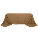 90inch x 156inch Taupe Polyester Rectangular Tablecloth