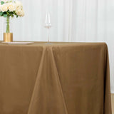 90inch x 156inch Taupe Polyester Rectangular Tablecloth