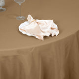 90inch Taupe Polyester Round Tablecloth