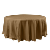 120inch Taupe Polyester Round Tablecloth