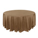 132Inch Taupe Seamless Polyester Round Tablecloth