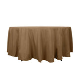 108inch Taupe Polyester Round Tablecloth