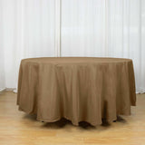 108inch Taupe Polyester Round Tablecloth